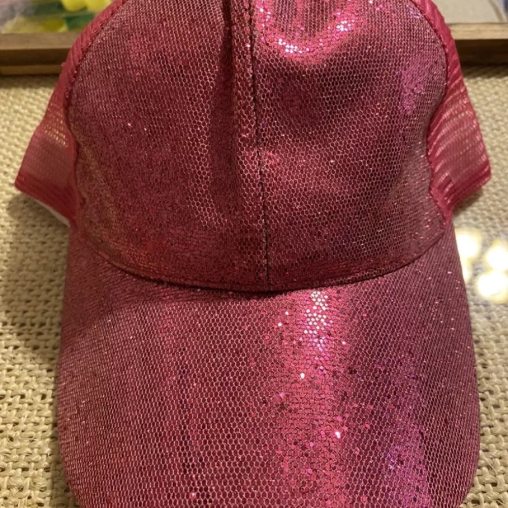Sparkly Pink Mesh Cap